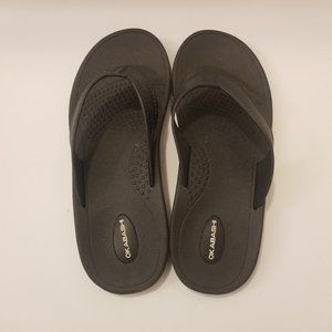 Okabashi Men's Mariner Black Flip Flops Slip On Size LL 9-10